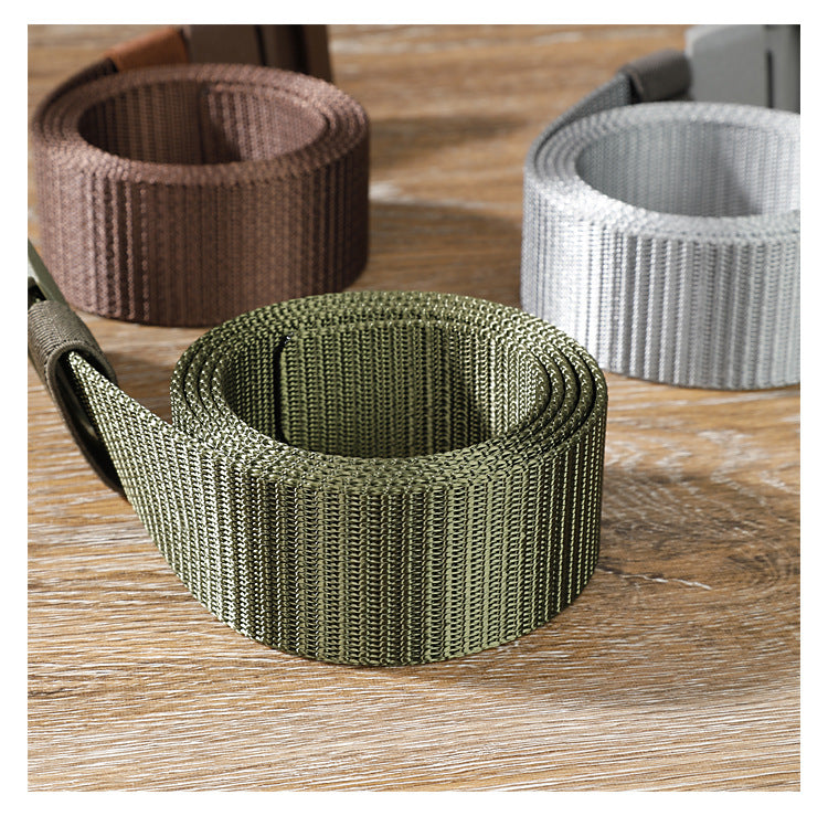 Security check camouflage nylon belt men's tactical belt women's automatic buckle pants belt woven cross-border wholesale