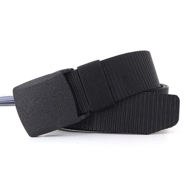 Security check camouflage nylon belt men's tactical belt women's automatic buckle pants belt woven cross-border wholesale