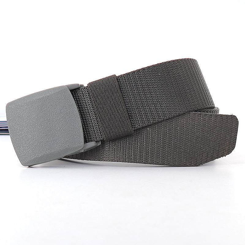 Security check camouflage nylon belt men's tactical belt women's automatic buckle pants belt woven cross-border wholesale