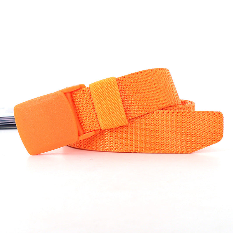 Security check camouflage nylon belt men's tactical belt women's automatic buckle pants belt woven cross-border wholesale