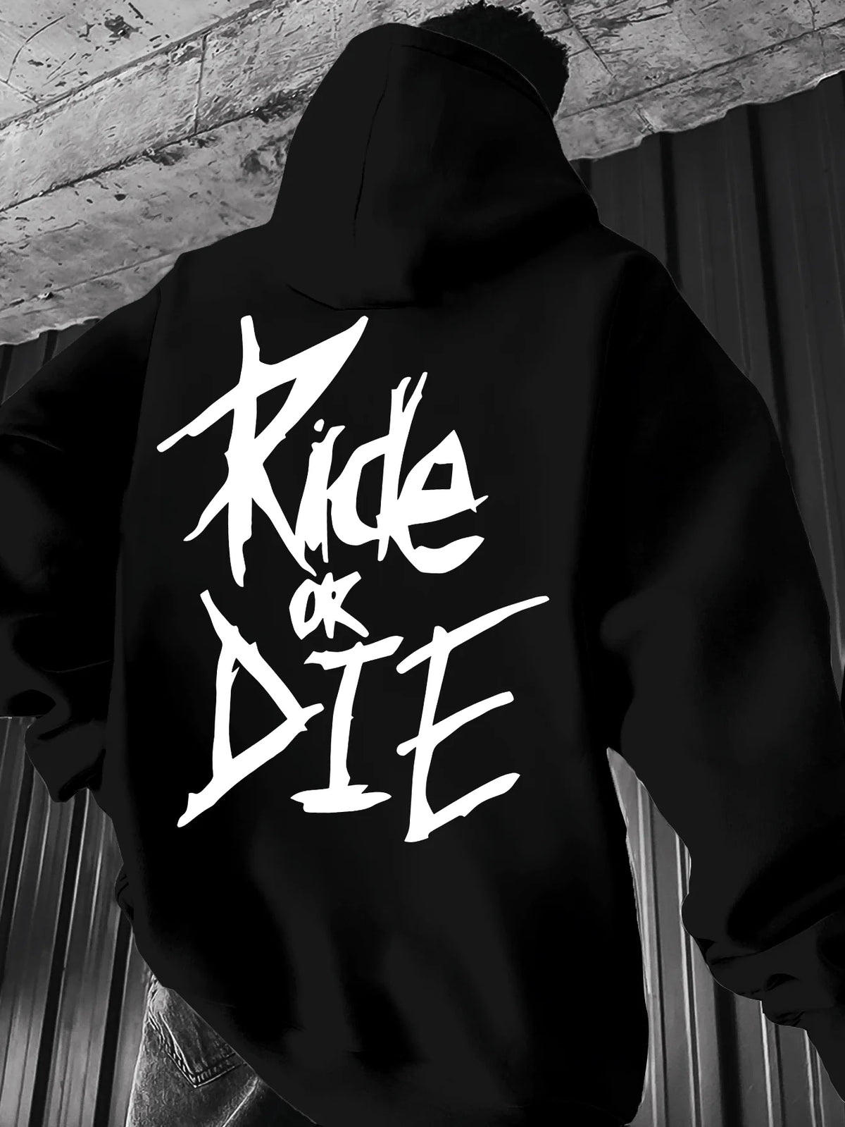 Autumn and winter men's hooded GIDE OR　DIE printed fashionable sports hoodie hip-hop casual unisex clothing