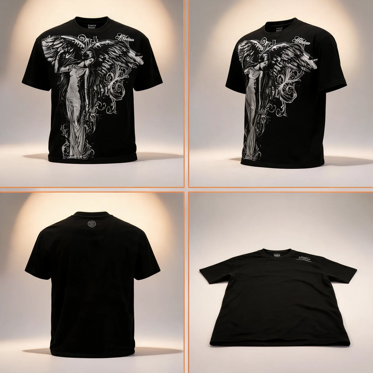 Classic Y2K Gothic Style T-shirt Print Oversized T Shirt High Street Shirts Gothic Round Neck Cotton Tops New Mens Women T Shirt
