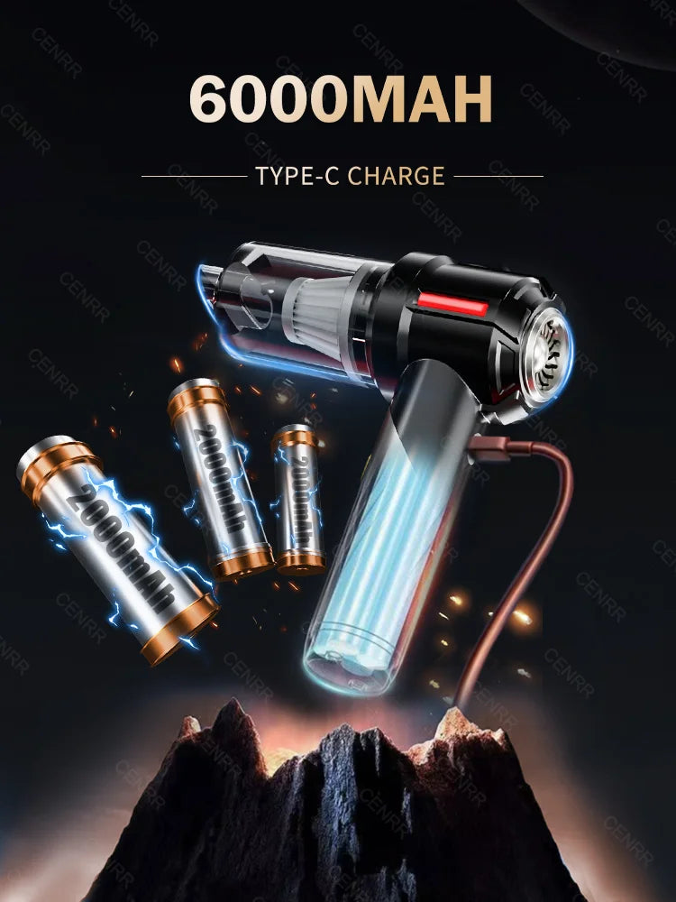 CENRR Car Vacuum Cleaner Mini 998000PA Powerful Cordless Portable Vacuum Cleaner for Home Appliance Handheld Blower Car Cleaner
