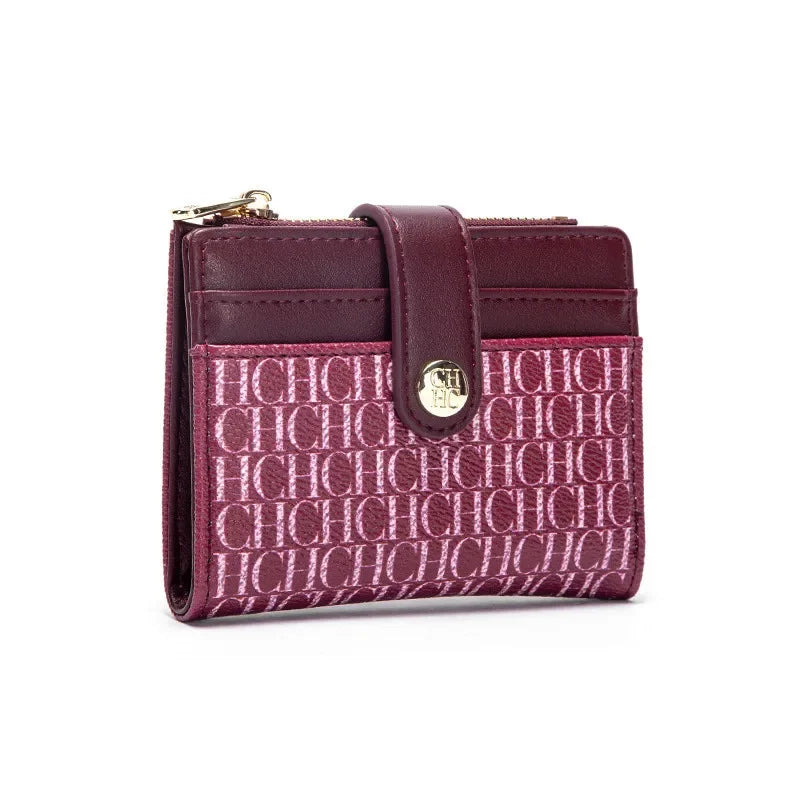 CH Luxury Brand Classic Square Design Wallet Fashion Button Classic Small and Lightweight Luxury Women's Folding Wallet