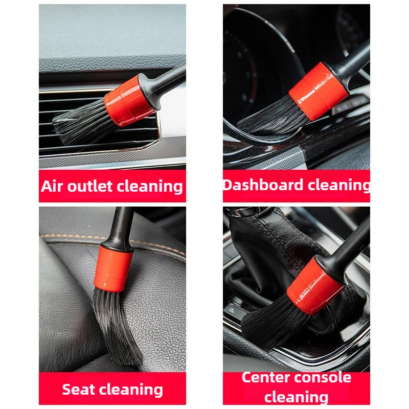 Car Cleaning Brush Kit Automotive Detail Brushes For Car Interior Detailing Brush Set Wheel Rims Clean Brush Plastic