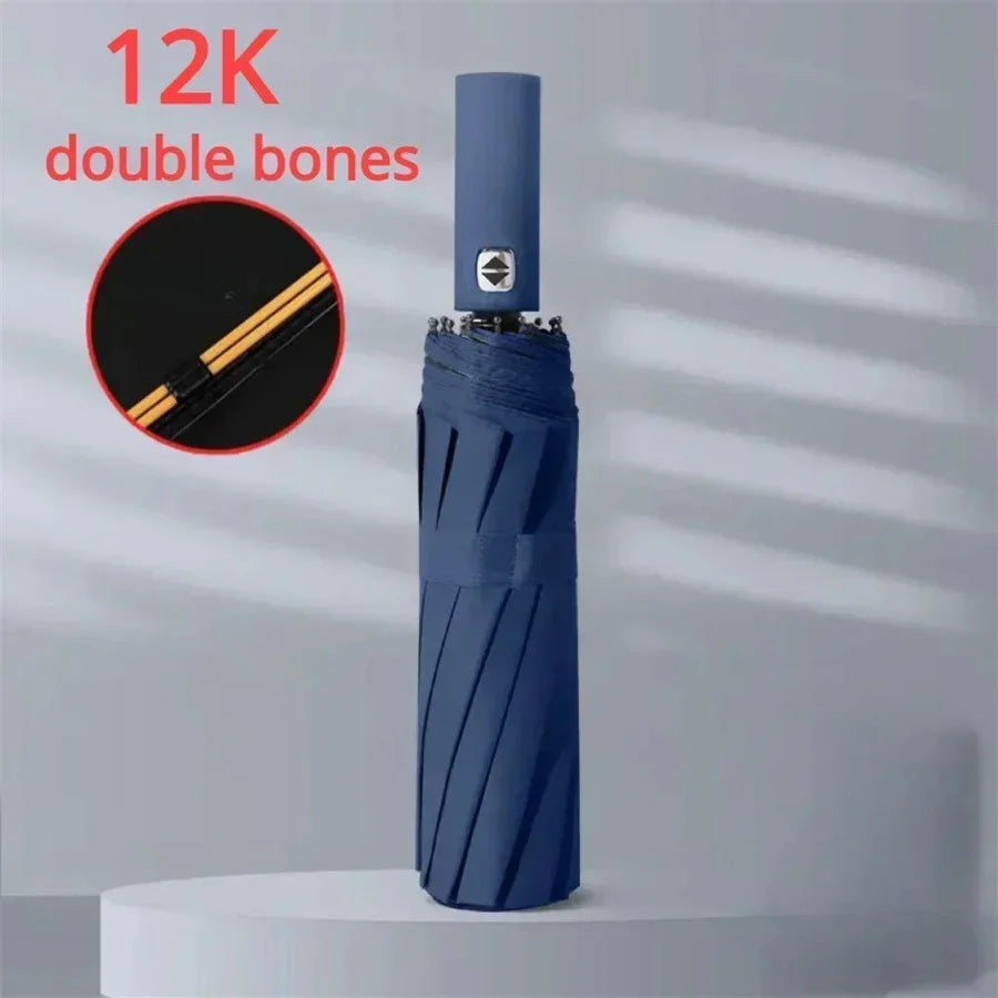 Automatic Folding Umbrella – 12-Rib Design