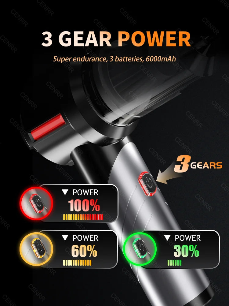 CENRR Car Vacuum Cleaner Mini 998000PA Powerful Cordless Portable Vacuum Cleaner for Home Appliance Handheld Blower Car Cleaner