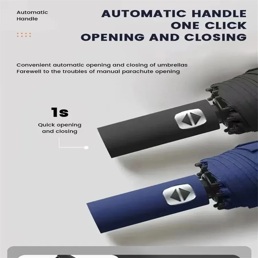 Automatic Folding Umbrella – 12-Rib Design