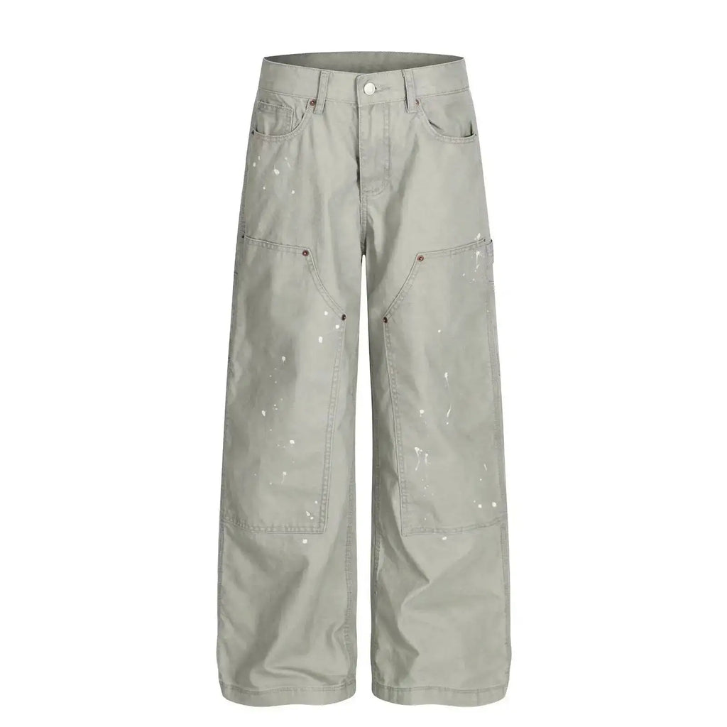 PFNW 2025 Autumn Men's Jeans Loose Long Pants Korea Fashion High Street Solid Color Male Wide Leg Trousers 28W9729