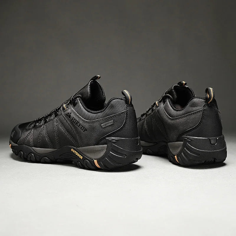 HIKEUP Non-slip Men Hiking Shoes Breathable Outdoor Wear Resistant Splashproof Climbing Men Sneaker Tourism Mountain Shoes