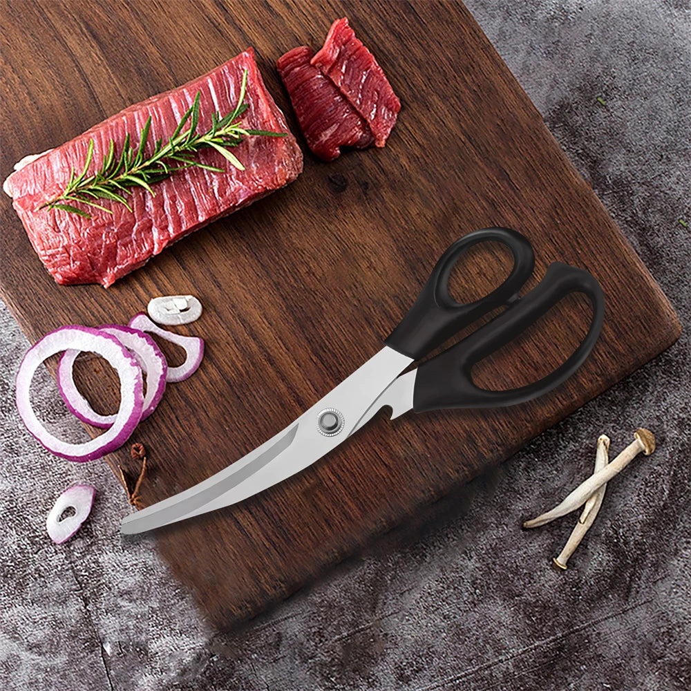 1PC，Chicken Bone Kitchen Scissors Kitchen Duck Fish Cutter Stainless Steel BBQ Scissors Food Scissors Food Scissors Tools