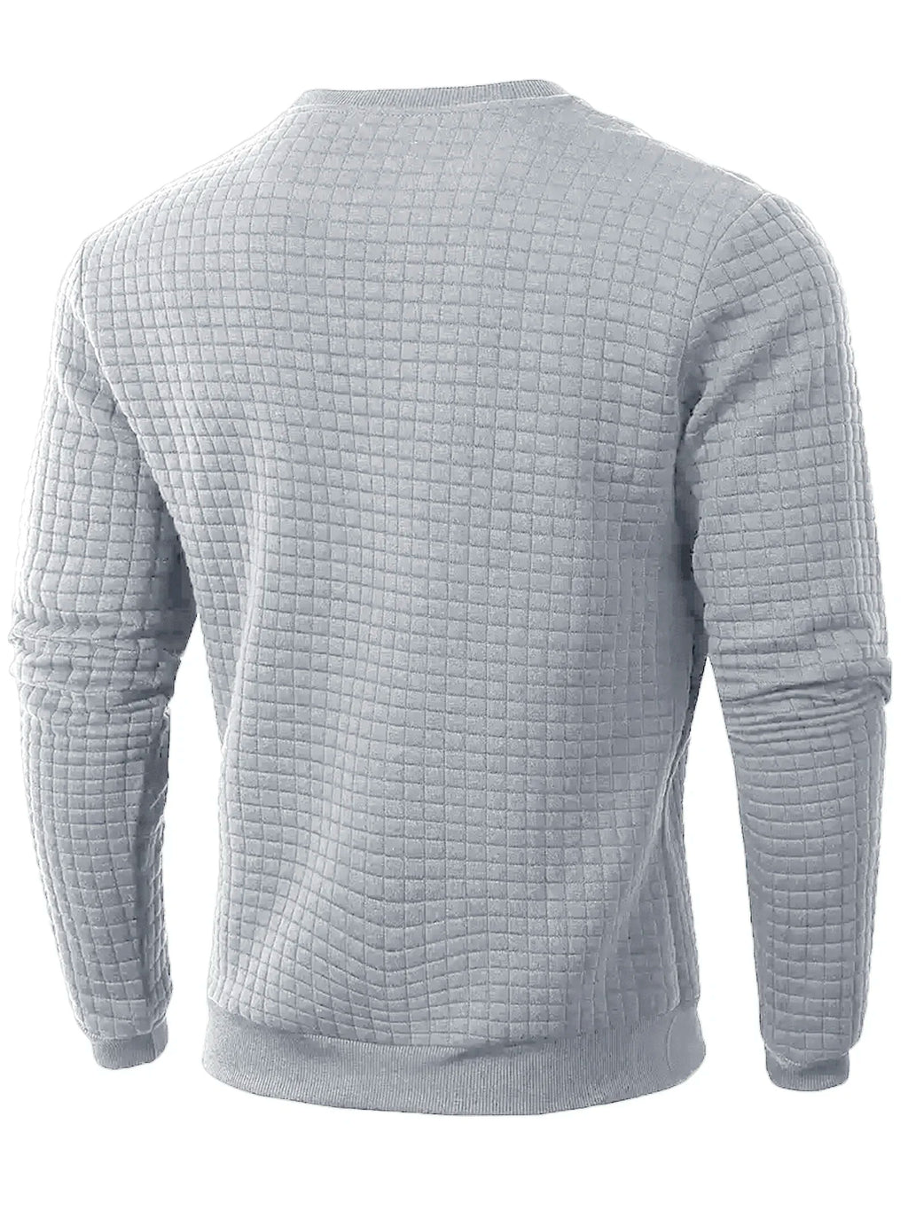 Autumn Men's Crew Neck Pullover Solid Color Casual Jacquard Check Sweatshirt Long Sleeve Warm Slim Sweaters Knitted Streetwear