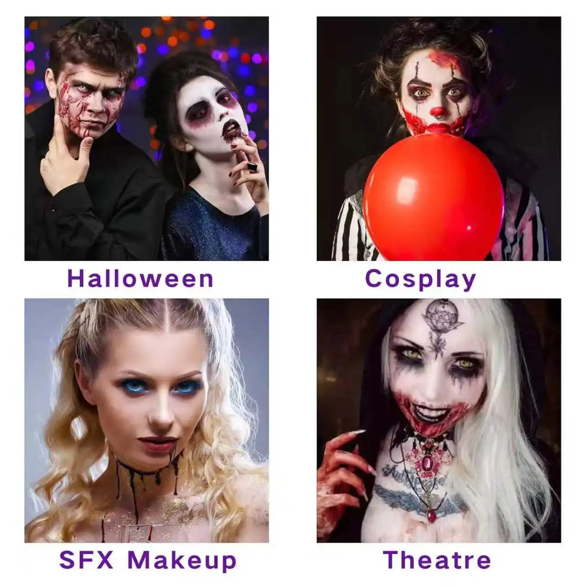 Fake Blood Spray 60ml Washable Halloween SFX Special Effects Makeup Realistic Blood for Vampire Zombie Cosplay Horror Party Cost