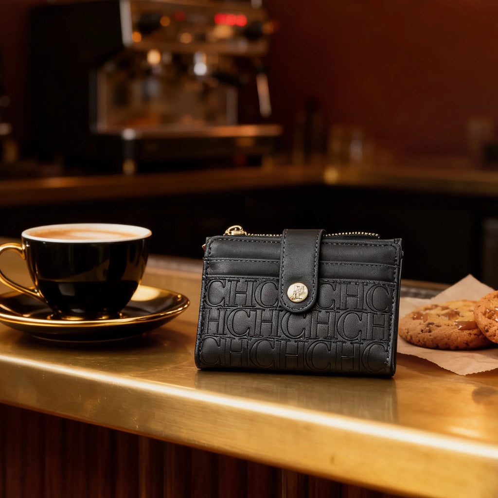 CH Luxury Brand Classic Square Design Wallet Fashion Button Classic Small and Lightweight Luxury Women's Folding Wallet