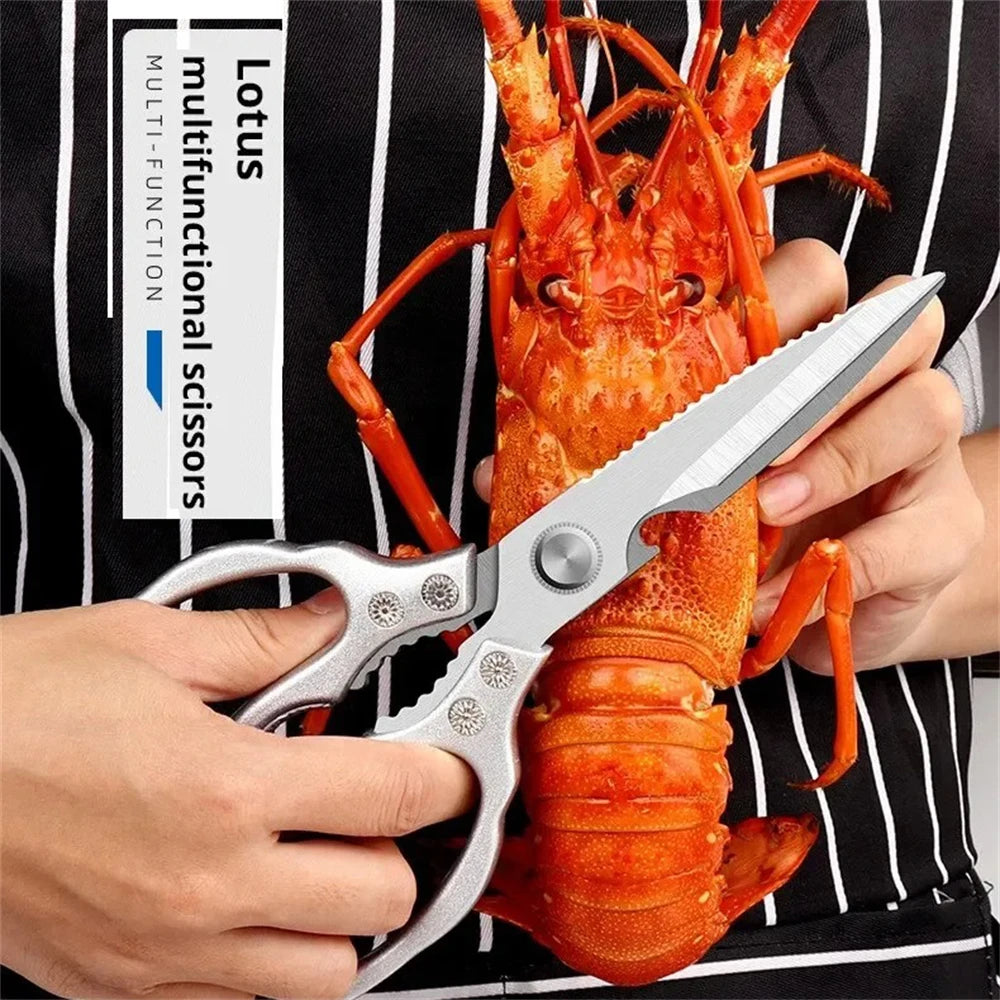 1PC，Chicken Bone Kitchen Scissors Kitchen Duck Fish Cutter Stainless Steel BBQ Scissors Food Scissors Food Scissors Tools