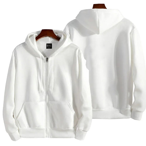 Unisex casual zip-up hoodie