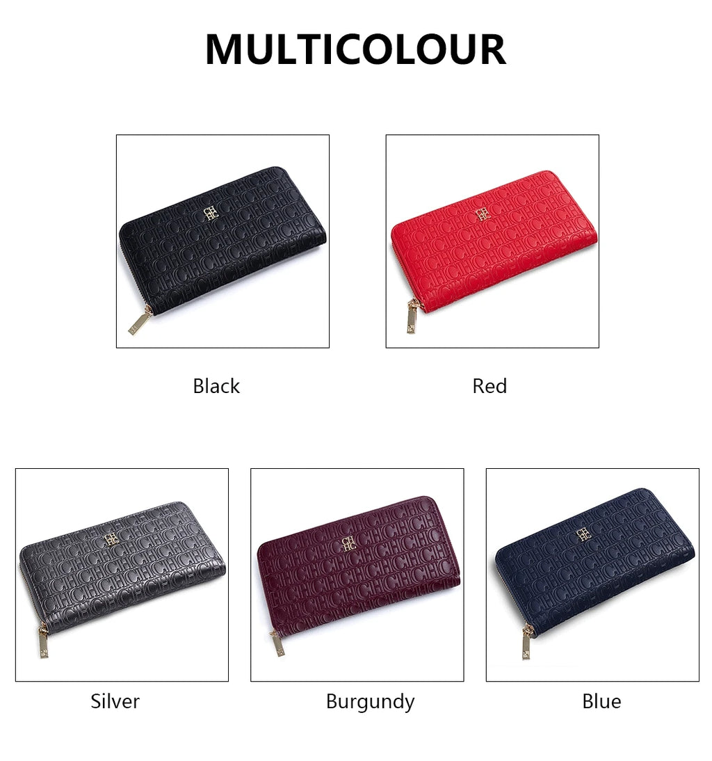 CH Fashion Classic Women's Wallet Standard Solid Color Design Letter Embossed Women's 2026 New Luxury Wallet