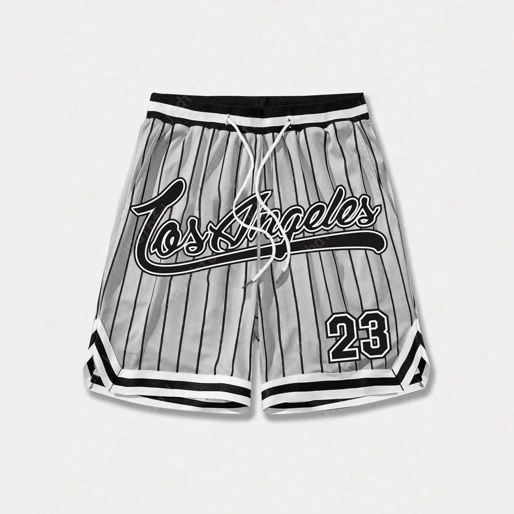 Los Angeles #23 Basketball Shorts Men's Loose Beach Shorts Quick Dry Shorts For Summer Women 3D Casual Oversized Sport Shorts