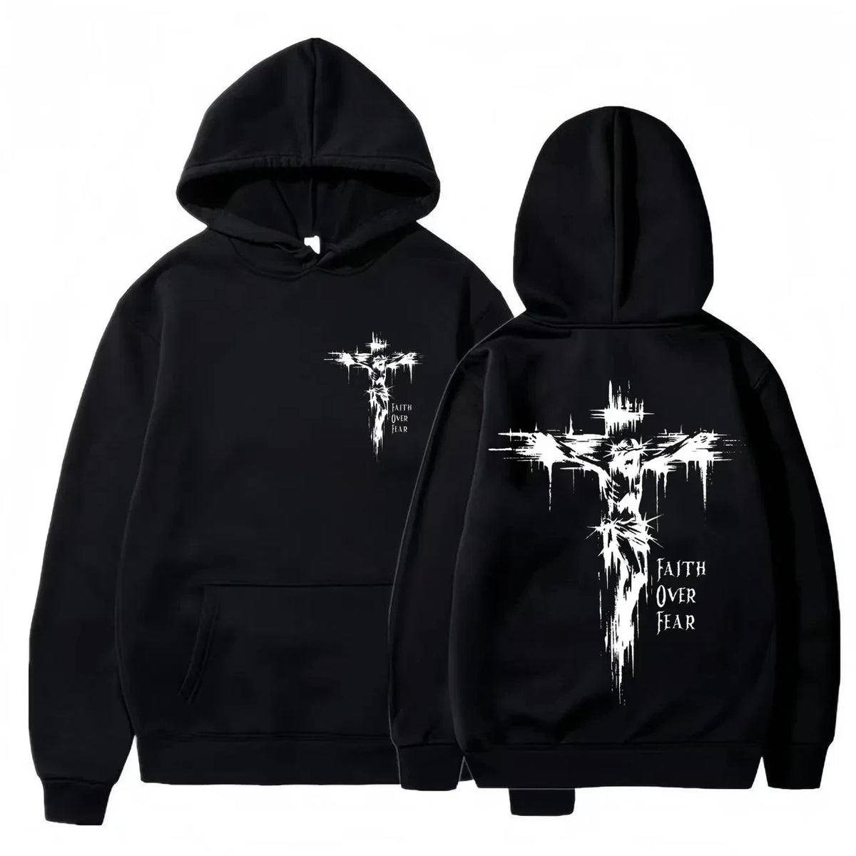 Unisex casual zip-up hoodie
