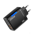 240W GaN 5 in 1 Fast Charging Phone Charger USB C Charger Power Adapter Type C EU/US Plug Wall Charger For iPhone Samsung Xiaomi