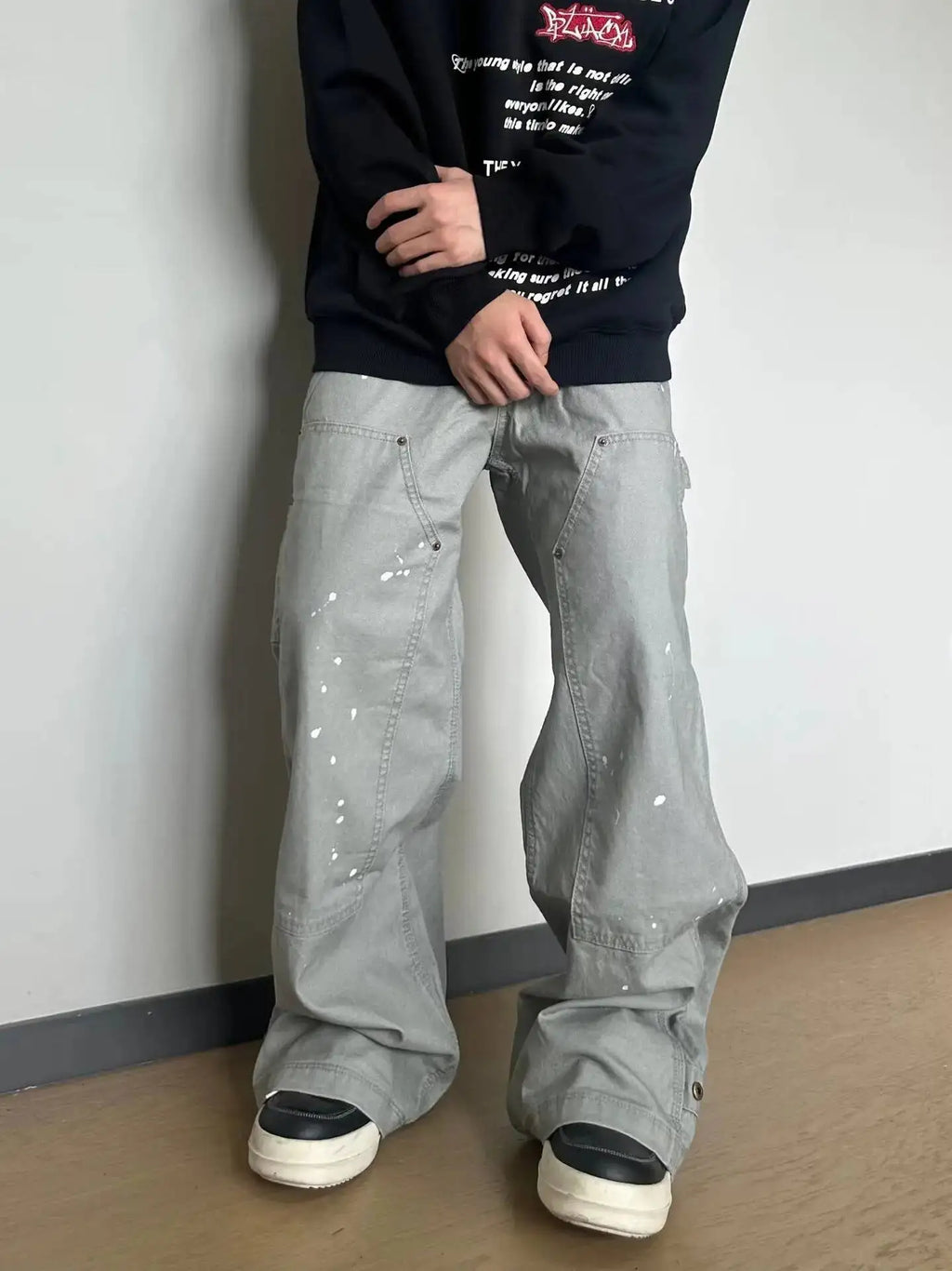 PFNW 2025 Autumn Men's Jeans Loose Long Pants Korea Fashion High Street Solid Color Male Wide Leg Trousers 28W9729