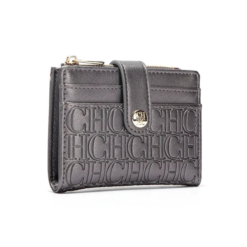CH Luxury Brand Classic Square Design Wallet Fashion Button Classic Small and Lightweight Luxury Women's Folding Wallet