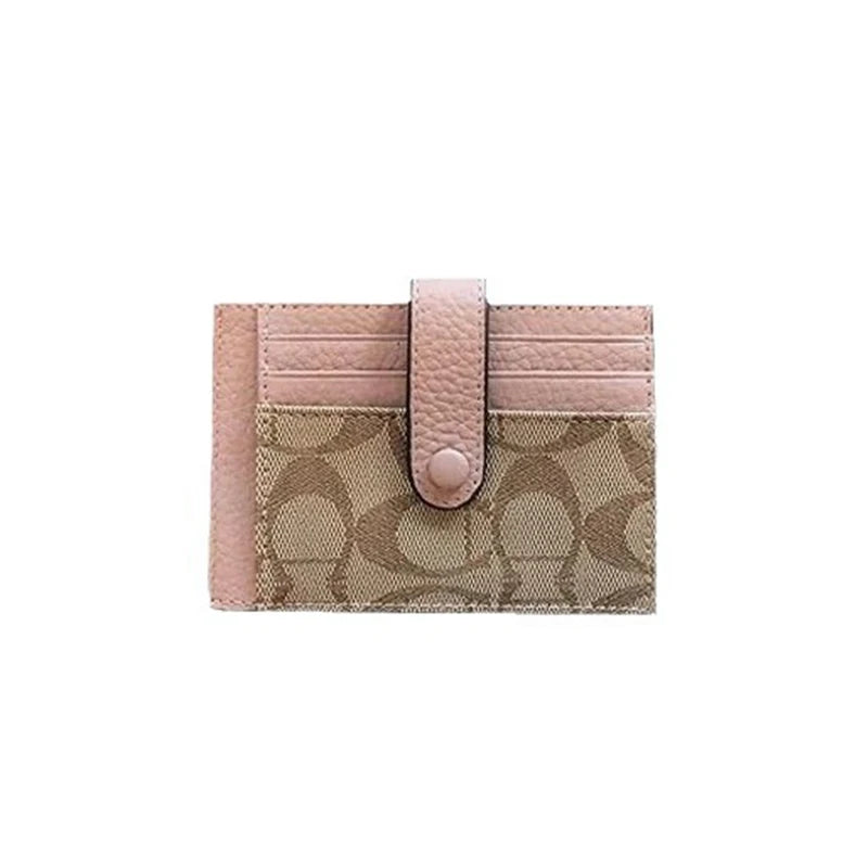 Monogram Ultra-thin Ins Style Card Holder Fashion Mini Short Envelope For Women Appliques Card&ID Wallet Credit Card Purse