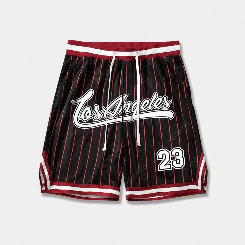 Los Angeles #23 Basketball Shorts Men's Loose Beach Shorts Quick Dry Shorts For Summer Women 3D Casual Oversized Sport Shorts