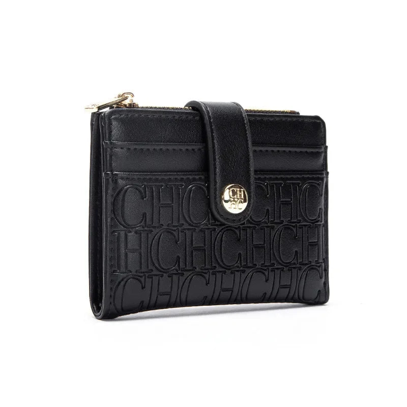 CH Luxury Brand Classic Square Design Wallet Fashion Button Classic Small and Lightweight Luxury Women's Folding Wallet