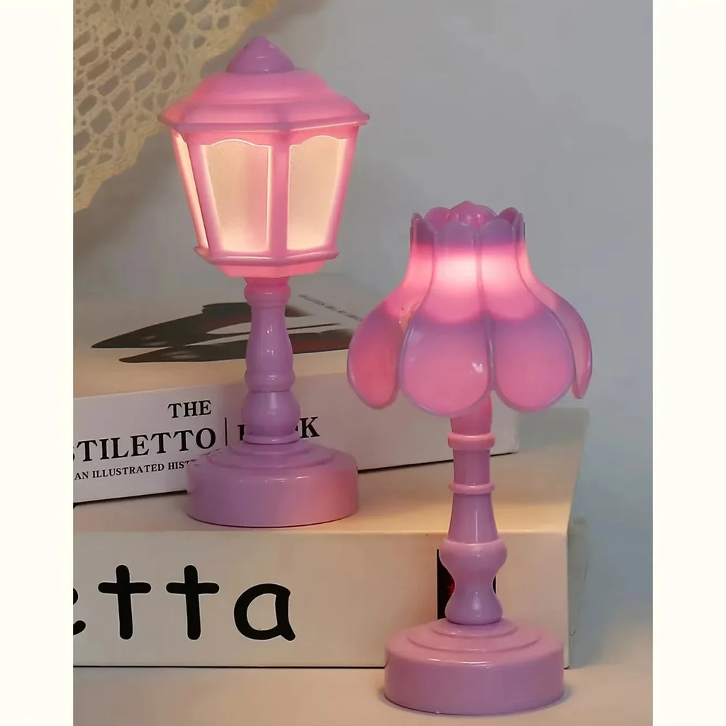 Geometric Flower Bud Lamp Battery LED Desk Night Light Garden Yard Patio Lawn Outdoor Courtyard Villa Landscape Street Path