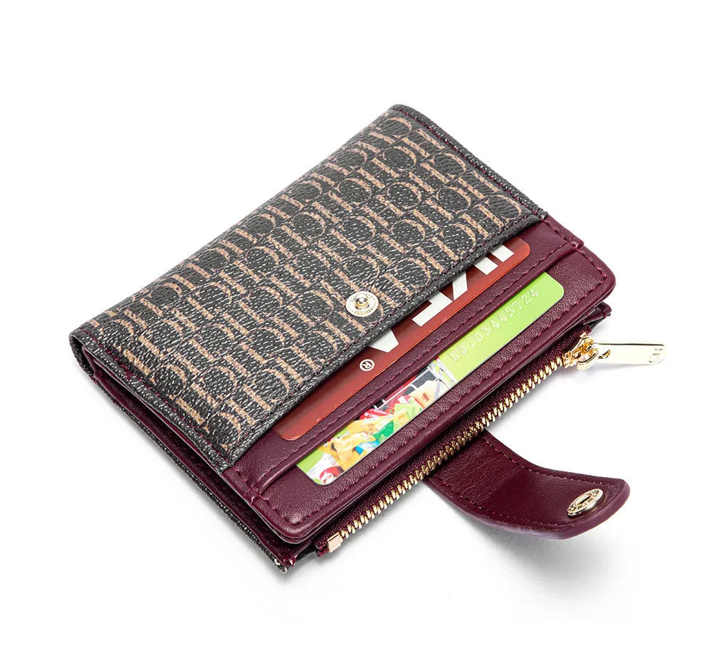 CH Luxury Brand Classic Square Design Wallet Fashion Button Classic Small and Lightweight Luxury Women's Folding Wallet