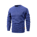 Men's  Autumn Long Sleeve Knit Pullover Solid Color Crewneck Warm Sweater Men Casual Loose Sweatshirt Street Sportswear