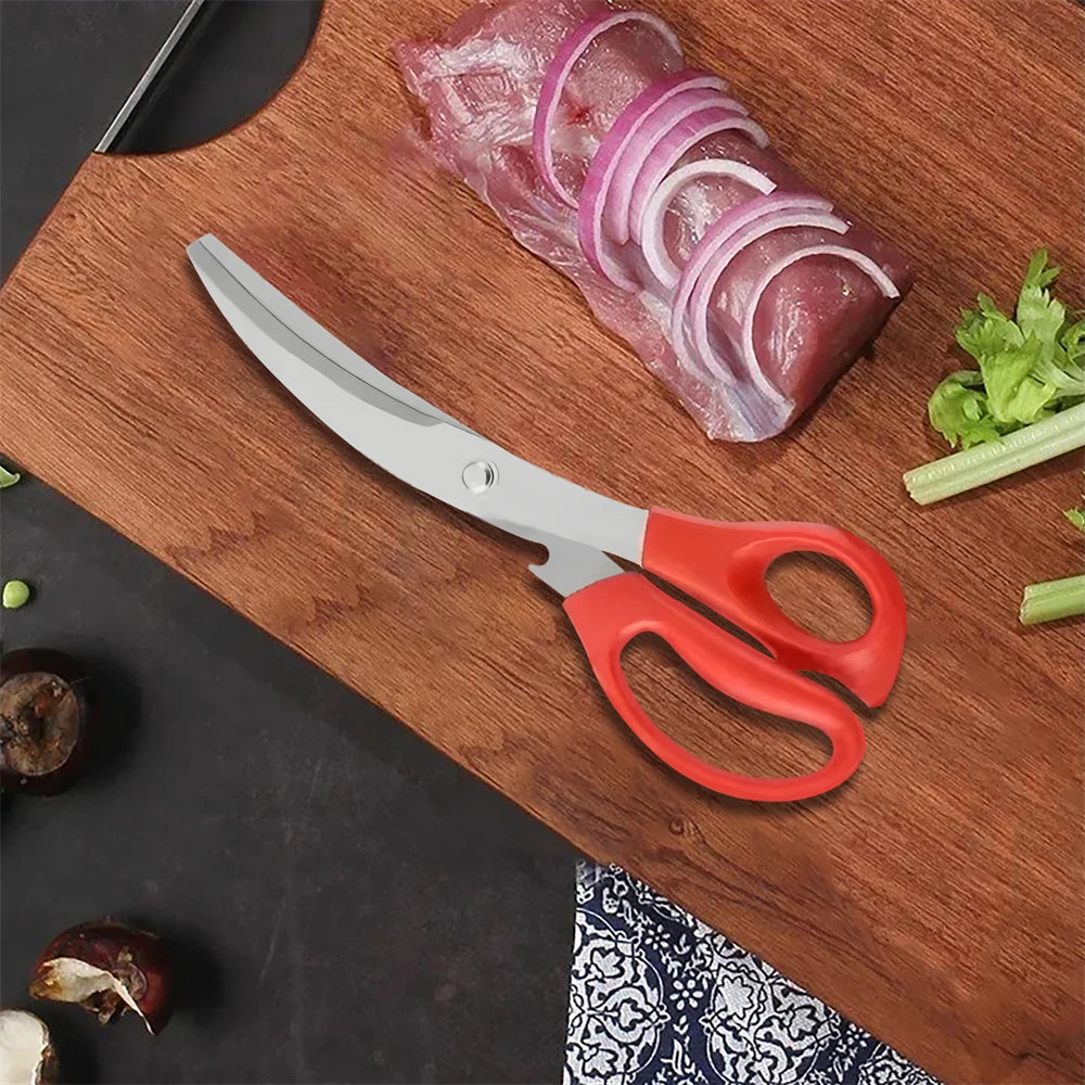 1PC，Chicken Bone Kitchen Scissors Kitchen Duck Fish Cutter Stainless Steel BBQ Scissors Food Scissors Food Scissors Tools
