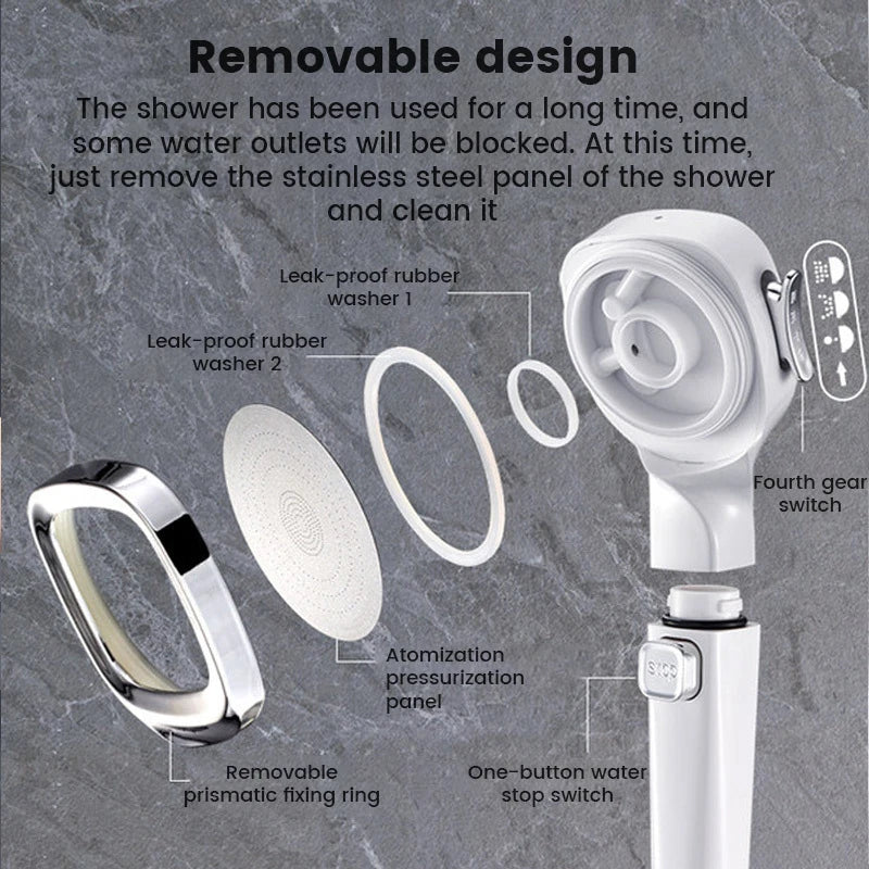 3-Mode Handheld Shower Head