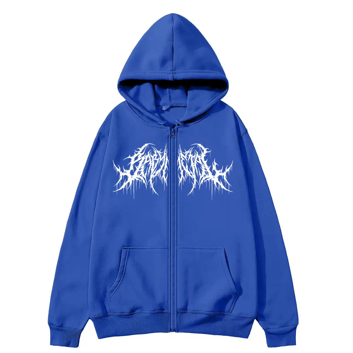 Men's Zipper Hoodie, Printed Pattern, Hip Hop Style, Gothic 2025 Autumn/Winter Warm Long Sleeve Sweatshirt
