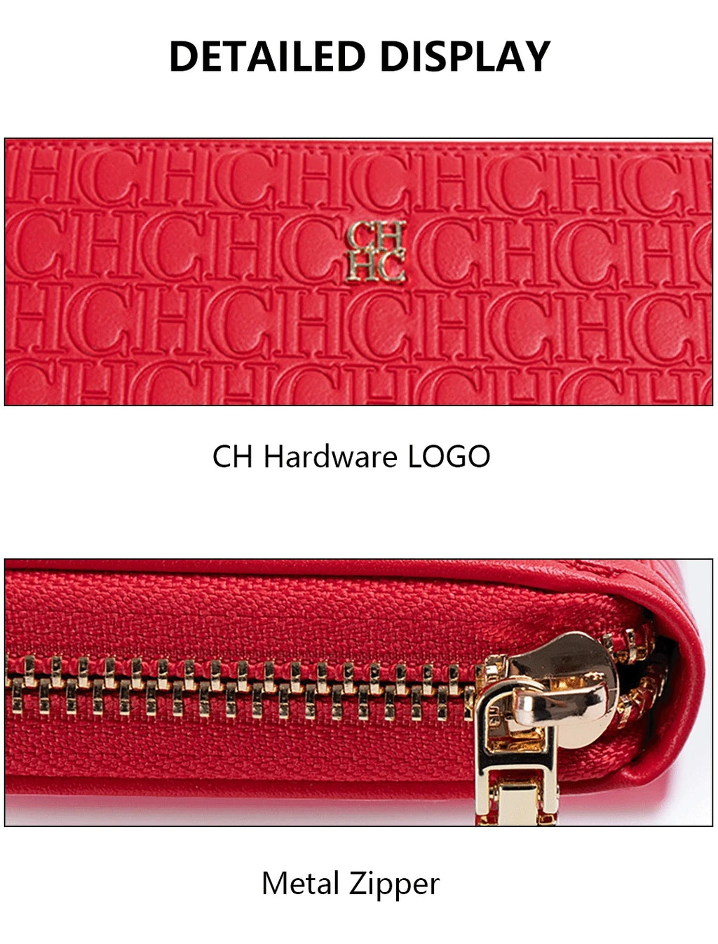 CH Fashion Classic Women's Wallet Standard Solid Color Design Letter Embossed Women's 2026 New Luxury Wallet