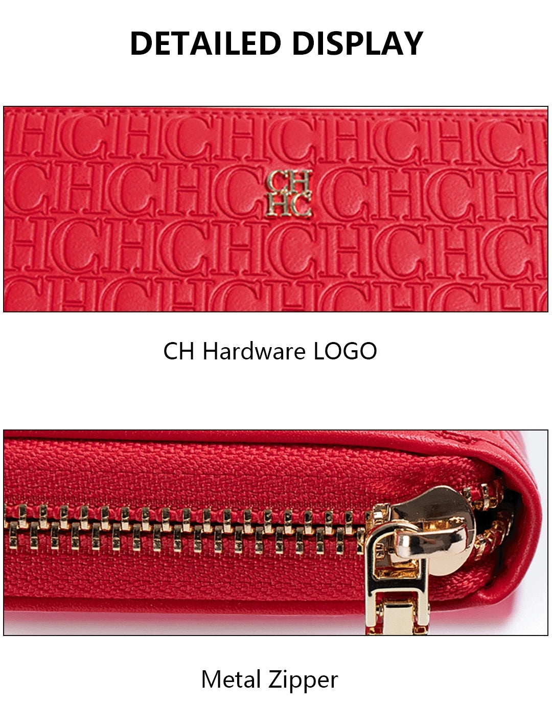 CH Fashion Classic Women's Wallet Standard Solid Color Design Letter Embossed Women's 2026 New Luxury Wallet