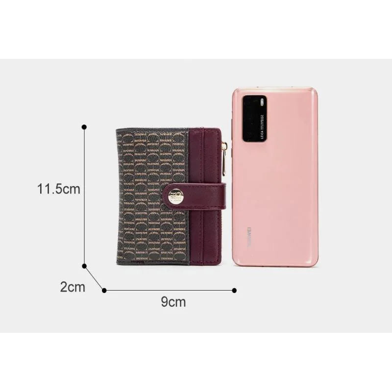 CH Luxury Brand Classic Square Design Wallet Fashion Button Classic Small and Lightweight Luxury Women's Folding Wallet