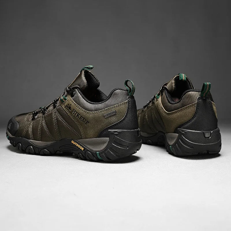 HIKEUP Non-slip Men Hiking Shoes Breathable Outdoor Wear Resistant Splashproof Climbing Men Sneaker Tourism Mountain Shoes