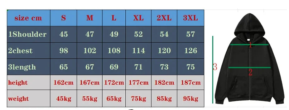 Men's Zipper Hoodie, Printed Pattern, Hip Hop Style, Gothic 2025 Autumn/Winter Warm Long Sleeve Sweatshirt