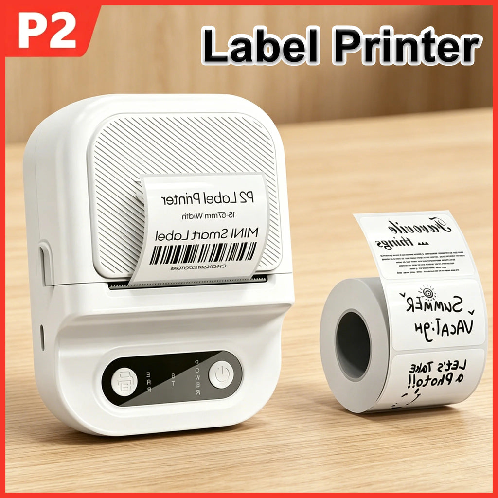 Portable Printer Mini Label Printer Self-adhesive Inkless 12-58mm Label Makers For Photo/Label/Home/Office/Business/Gifts As B21