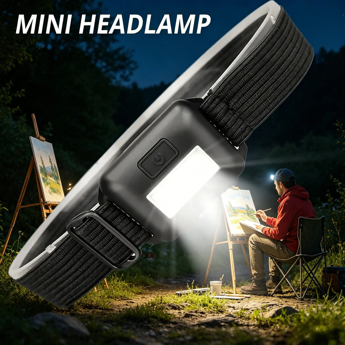 Rechargeable Flashlight Cap Light Rechargeable Led Headlamp Super Powerful Flashlights High Power Flashlight Hiking Lamp Battery
