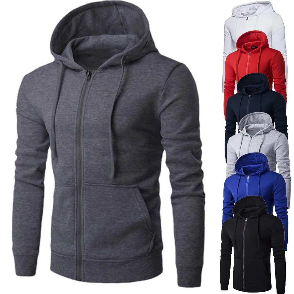 Men's casual pullover or zip-up hoodie