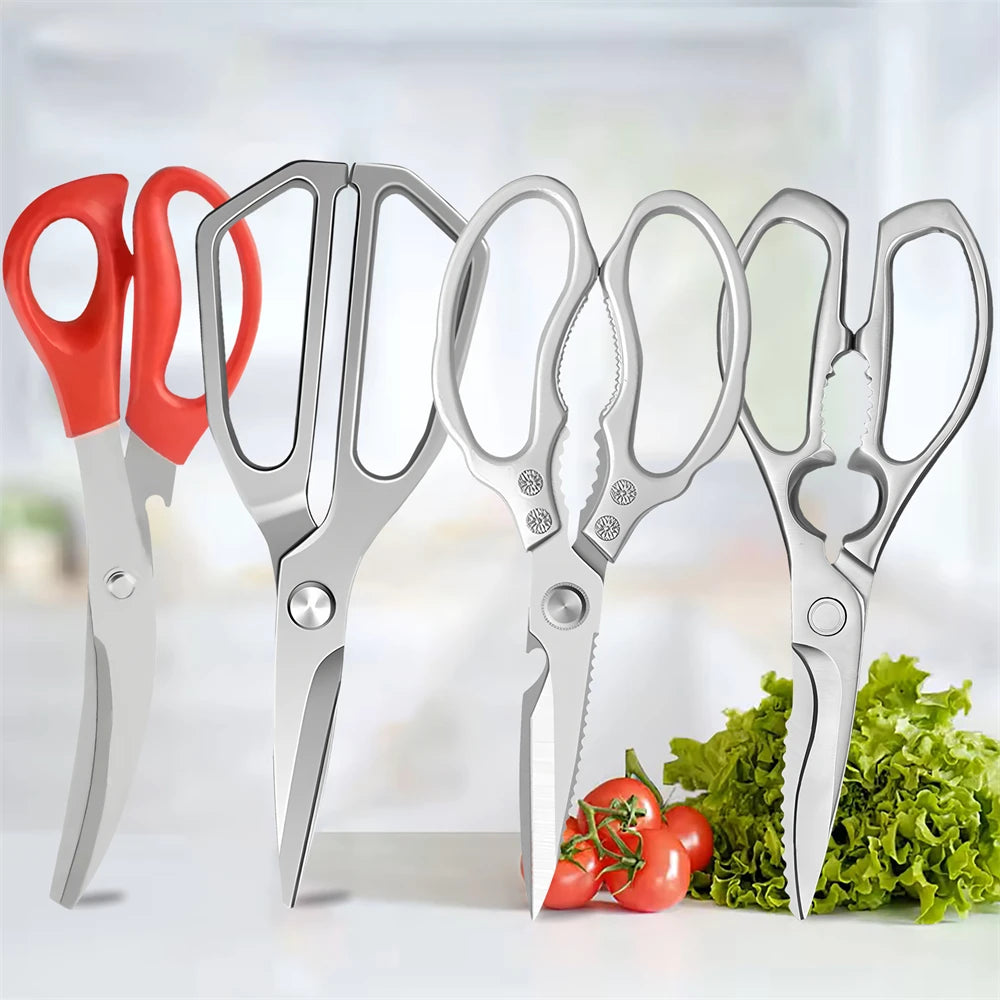 1PC，Chicken Bone Kitchen Scissors Kitchen Duck Fish Cutter Stainless Steel BBQ Scissors Food Scissors Food Scissors Tools