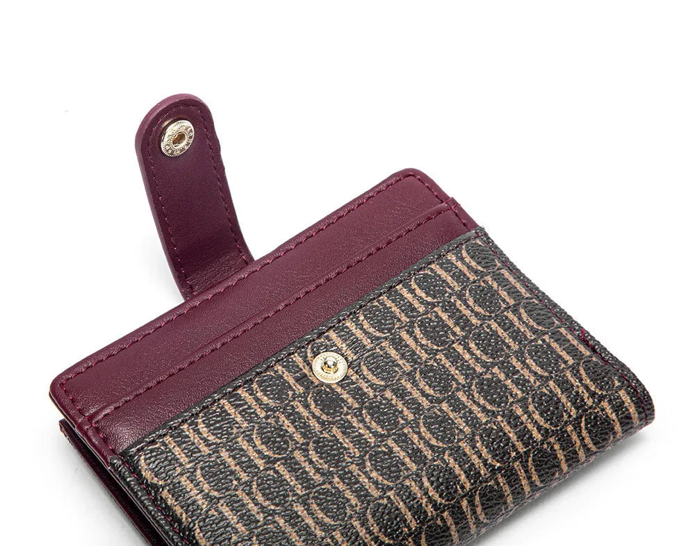 CH Luxury Brand Classic Square Design Wallet Fashion Button Classic Small and Lightweight Luxury Women's Folding Wallet
