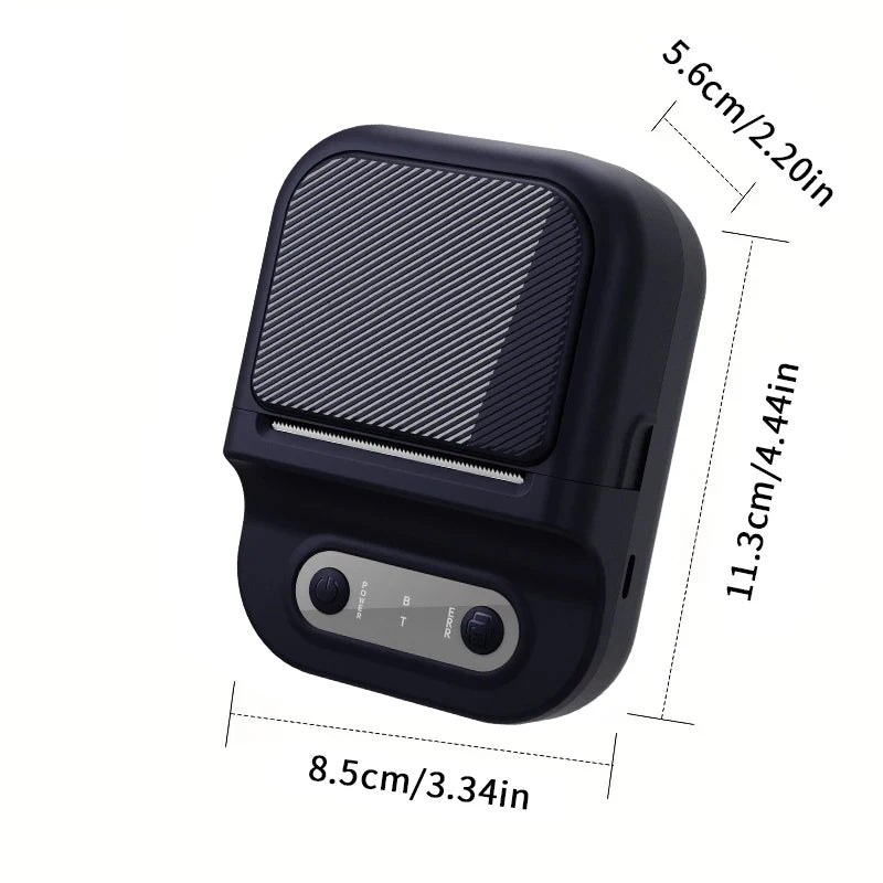 Portable Printer Mini Label Printer Self-adhesive Inkless 12-58mm Label Makers For Photo/Label/Home/Office/Business/Gifts As B21