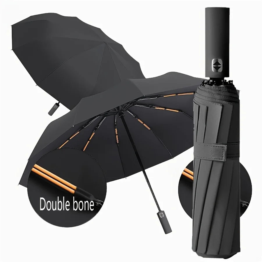 Automatic Folding Umbrella – 12-Rib Design