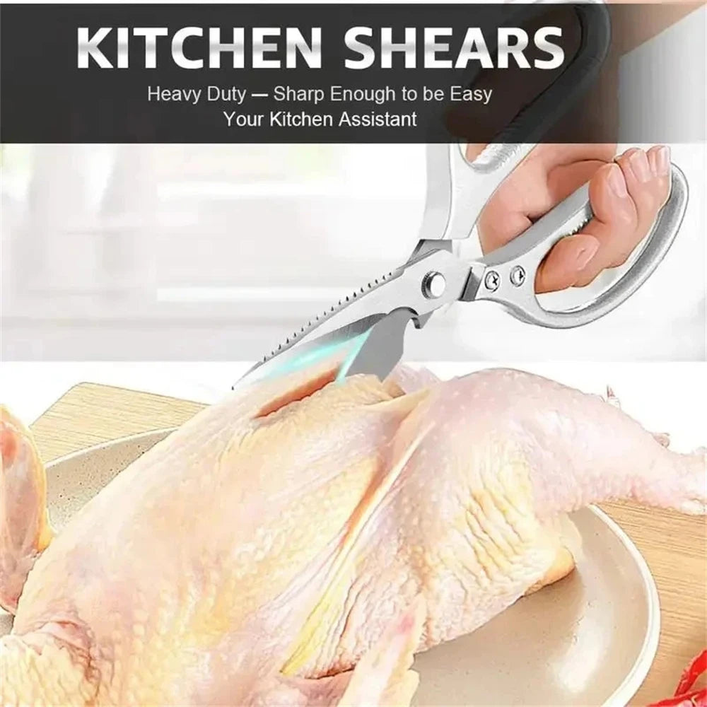 1PC，Chicken Bone Kitchen Scissors Kitchen Duck Fish Cutter Stainless Steel BBQ Scissors Food Scissors Food Scissors Tools