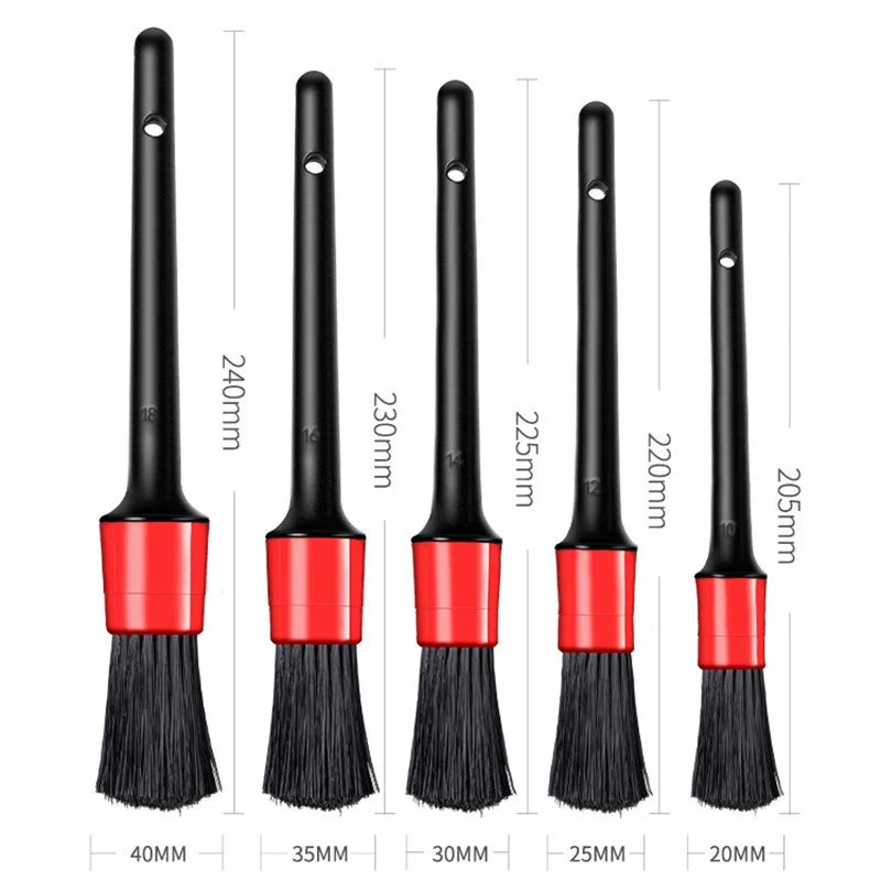 Car Cleaning Brush Kit Automotive Detail Brushes For Car Interior Detailing Brush Set Wheel Rims Clean Brush Plastic